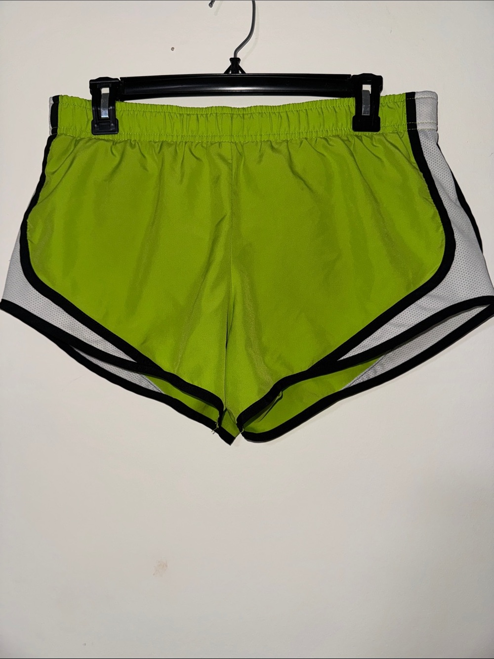 Xersion Neon Lime Athletic Running Shorts with Black Trim